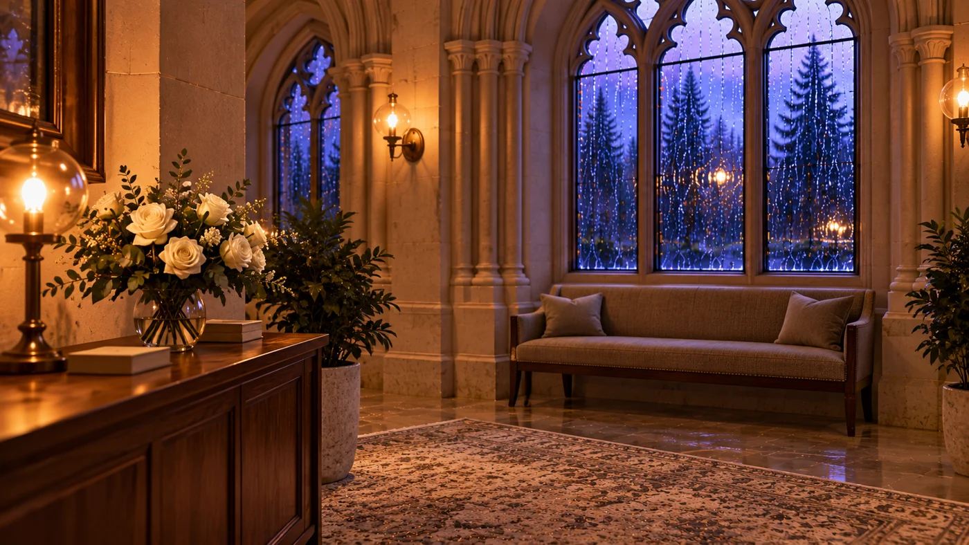 Quiet stone sitting room