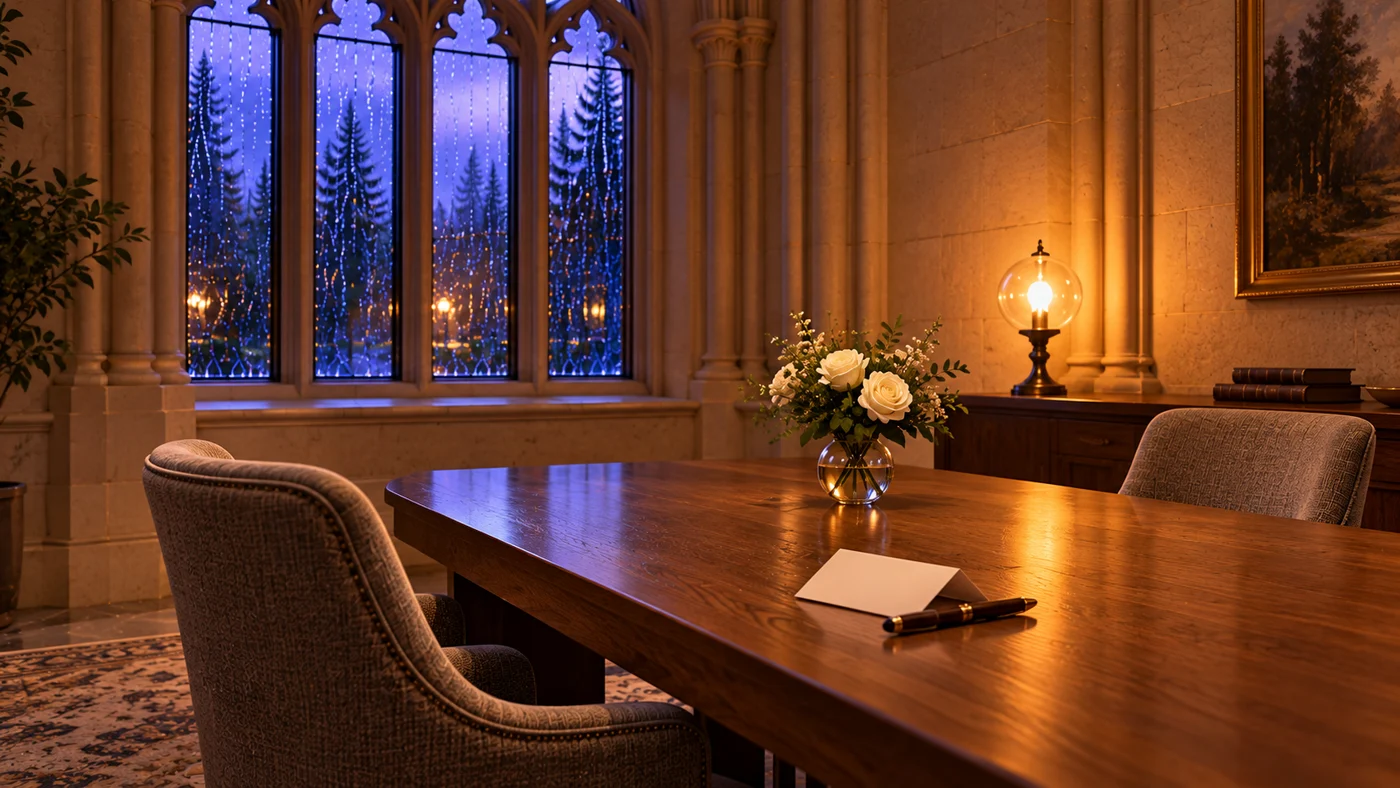 Quiet room for writing a note